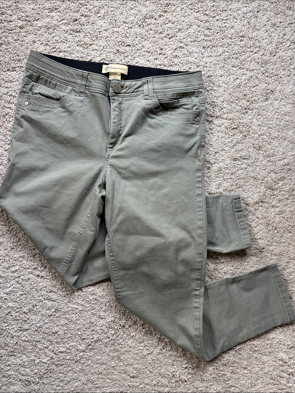 Democracy Ab Solutions Olive Utility Pants in Faded Green